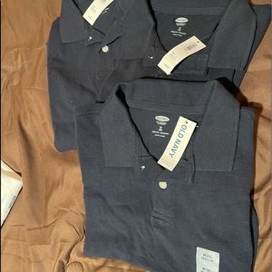 Lot of 3 short sleeve navy boys polos size 8